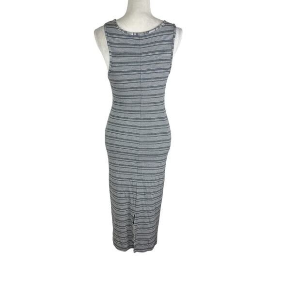 Marine Layer Lexi Daytime Striped Knit Grey Tank Midi Dress Lined Size Small - Picture 3 of 7